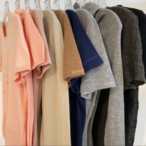 Authentic Chanel Grey Button Down Knit Top - Picture 9 of 9